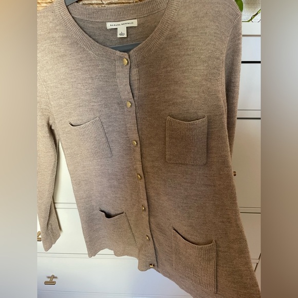 Banana Republic Alpaca Blend Crewneck Cardigan - Picture 4 of 7